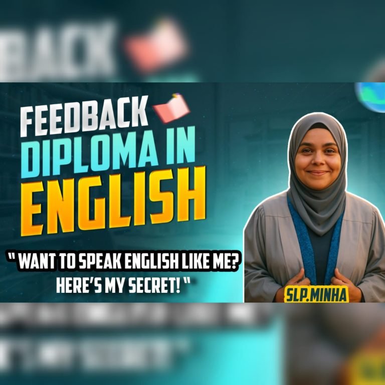 Feedback | Diploma in English | Miss. SLP. Minha | Harwest International Business College