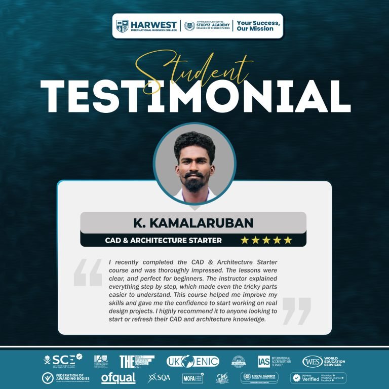 Learner Journey | CAD & Architecture Starter Course | K. Kamalaruban