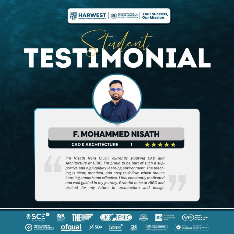 Learner Journey | Diploma in CAD & Architecture | F. Mohammed Nisath