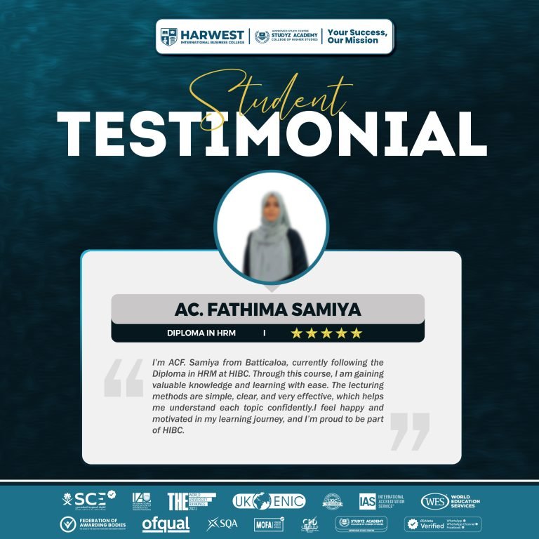 𝐋𝐞𝐚𝐫𝐧𝐞𝐫 𝐉𝐨𝐮𝐫𝐧𝐞𝐲 | 𝐃𝐢𝐩𝐥𝐨𝐦𝐚 𝐢𝐧 𝐇𝐮𝐦𝐚𝐧 𝐑𝐞𝐬𝐨𝐮𝐫𝐜𝐞𝐬 𝐌𝐚𝐧𝐚𝐠𝐞𝐦𝐞𝐧𝐭 | 𝐀𝐂. 𝐅𝐚𝐭𝐡𝐢𝐦𝐚 𝐒𝐚𝐦𝐢𝐲𝐚