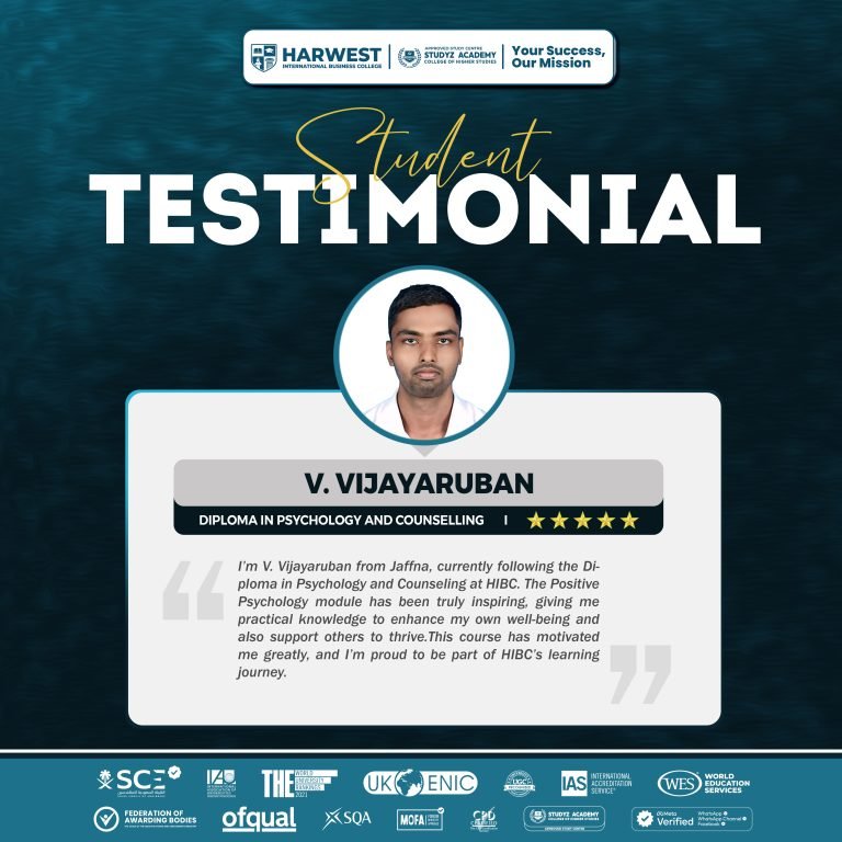 𝐋𝐞𝐚𝐫𝐧𝐞𝐫 𝐉𝐨𝐮𝐫𝐧𝐞𝐲 | 𝐃𝐢𝐩𝐥𝐨𝐦𝐚 𝐢𝐧 Psychology and Counselling | V. Vijayaruban