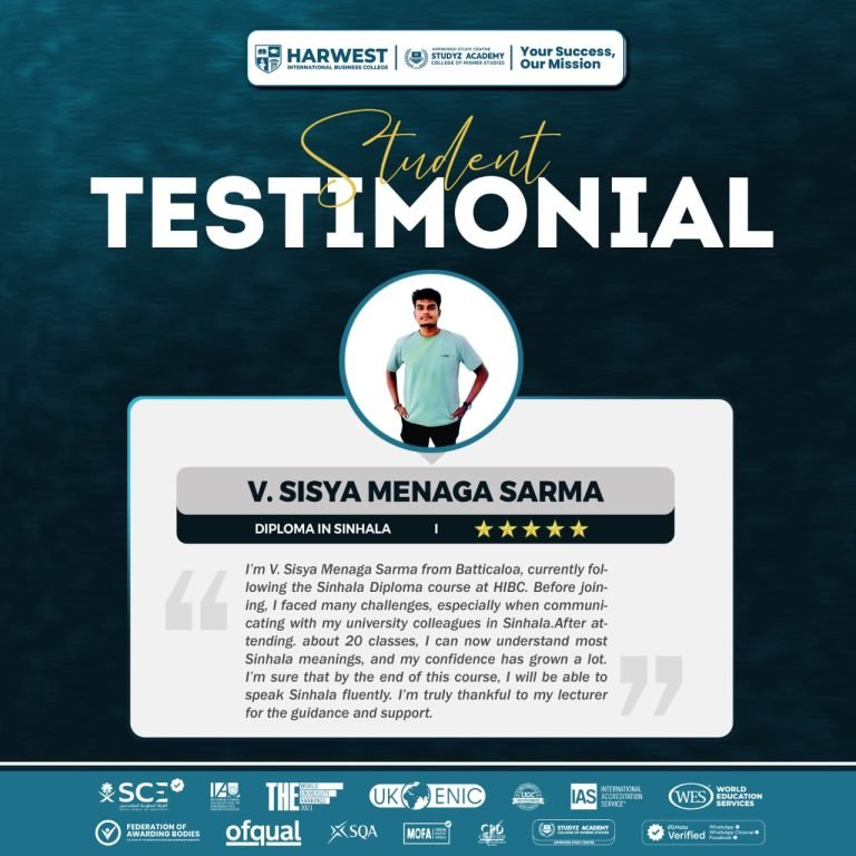 𝐇𝐞𝐚𝐫 𝐟𝐫𝐨𝐦 𝐎𝐮𝐫 𝐒𝐭𝐮𝐝𝐞𝐧𝐭! | 𝐃𝐢𝐩𝐥𝐨𝐦𝐚 𝐢𝐧 𝐒𝐢𝐧𝐡𝐚𝐥𝐚 | 𝐌r. 𝐕. 𝐒𝐢𝐬𝐲𝐚 𝐌𝐞𝐧𝐚𝐠𝐚 𝐒𝐚𝐫𝐦𝐚